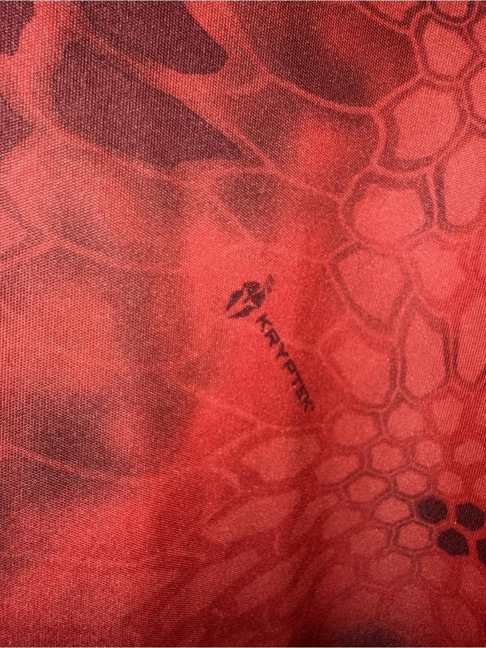 Huk Fishing Performance Fishing Kryptek Shirt Mens XXL Red Reptilian Design - Picture 7 of 9